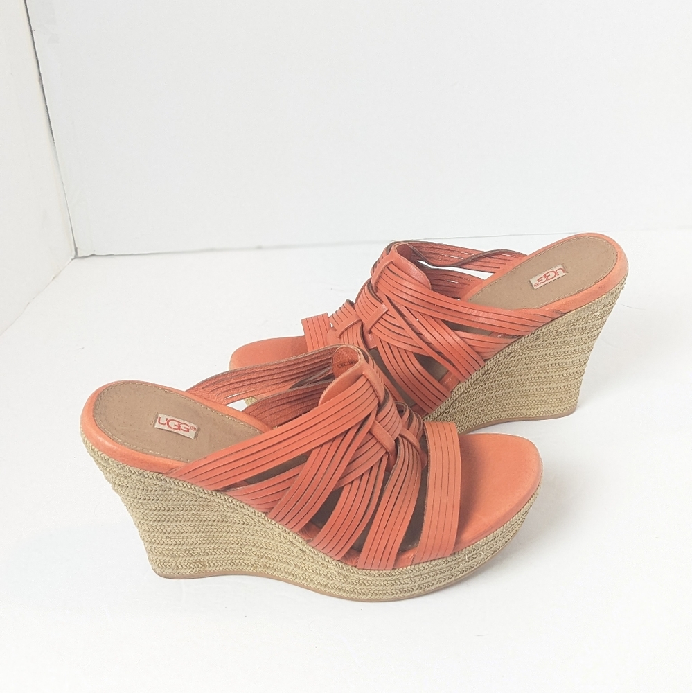 UGG Orange leather Melinda Wedges